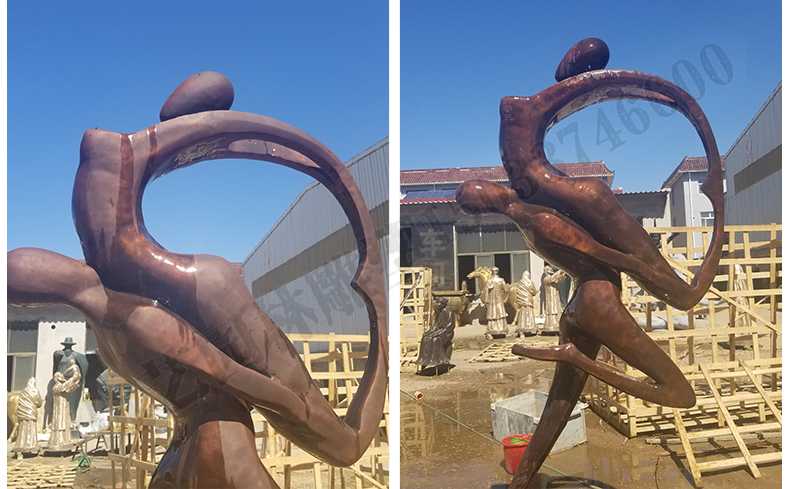 銅舞蹈人物雕塑，銅跳舞人，跳舞人物雕塑