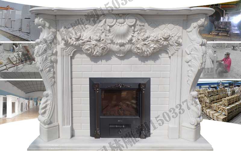 石雕壁爐架制作，石雕壁爐架制作流程，石雕壁爐架工廠(chǎng)