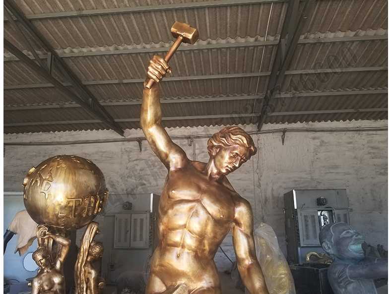 自我雕刻銅雕塑，銅自我雕刻雕塑，雕刻自我銅人物雕塑