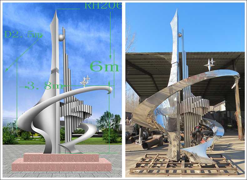 大型不銹鋼雕塑，不銹鋼雕塑廠家，室外大型景觀雕塑