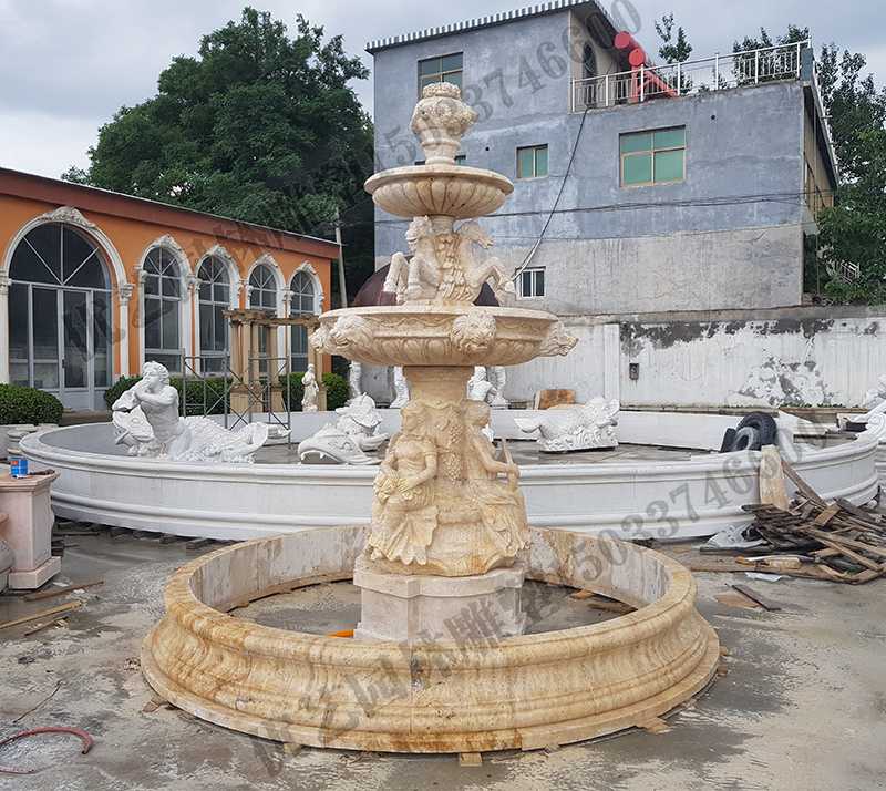 石雕噴泉，景觀人物噴泉，歐式噴泉