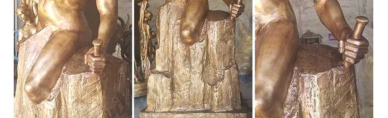 自我雕刻銅雕塑，銅自我雕刻，雕刻自我人物銅雕塑